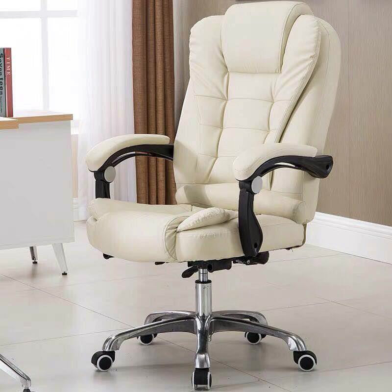 Apex Executive Reclining Office Chair (White/Cream)