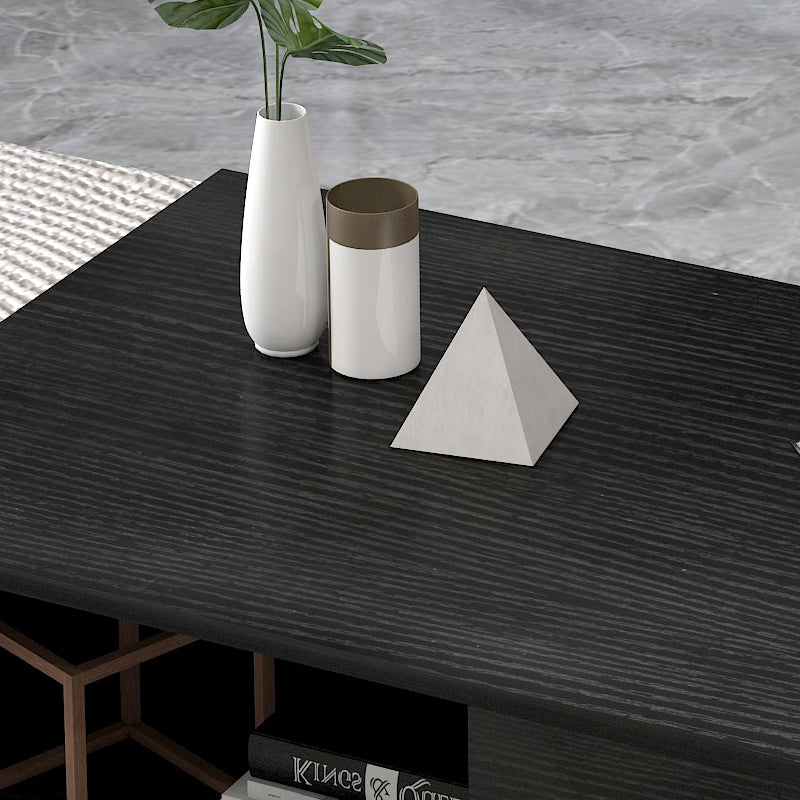 Lusso Designer Wooden Coffee Table (Black)