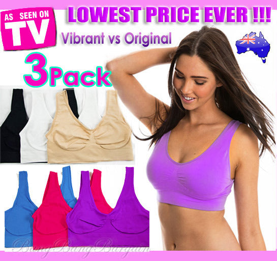 3 x Pack Seamless Sports Bras