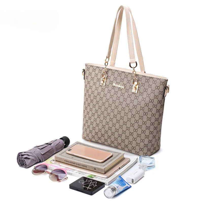 6 Pieces Designer Handbag Set Tote Shoulder Bag Clutch Purse Coin Wallet