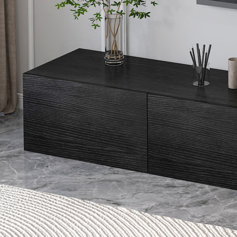 2.4m Lusso Designer Wooden TV Cabinet Entertainment Unit 240cm (Black)