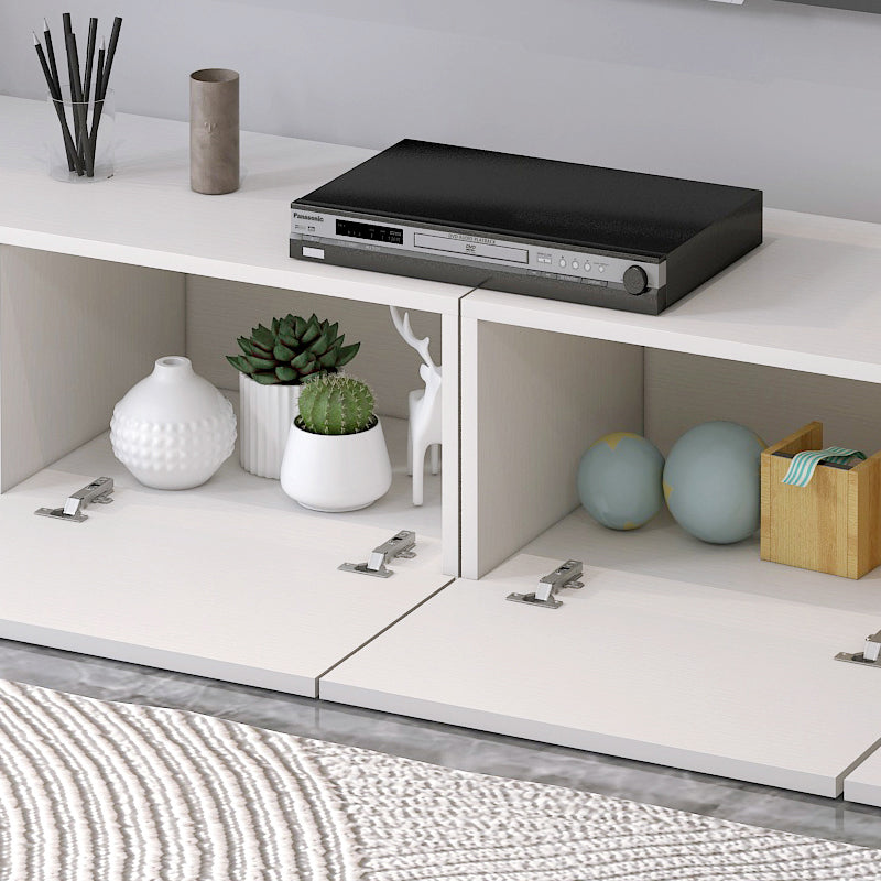 2.4m Lusso Designer Wooden TV Cabinet Entertainment Unit 240cm (White)