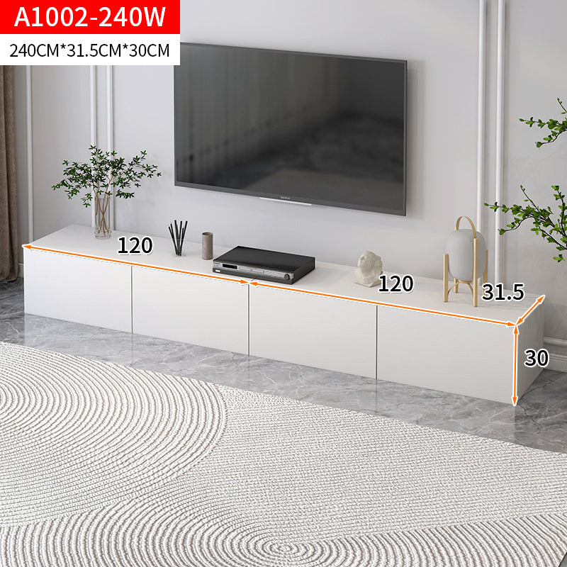 2.4m Lusso Designer Wooden TV Cabinet Entertainment Unit 240cm (White)