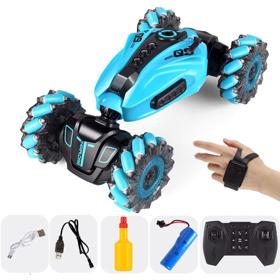 RC Hand Gesture Remote Control 4WD Mist Twister Stunt Car (Blue)