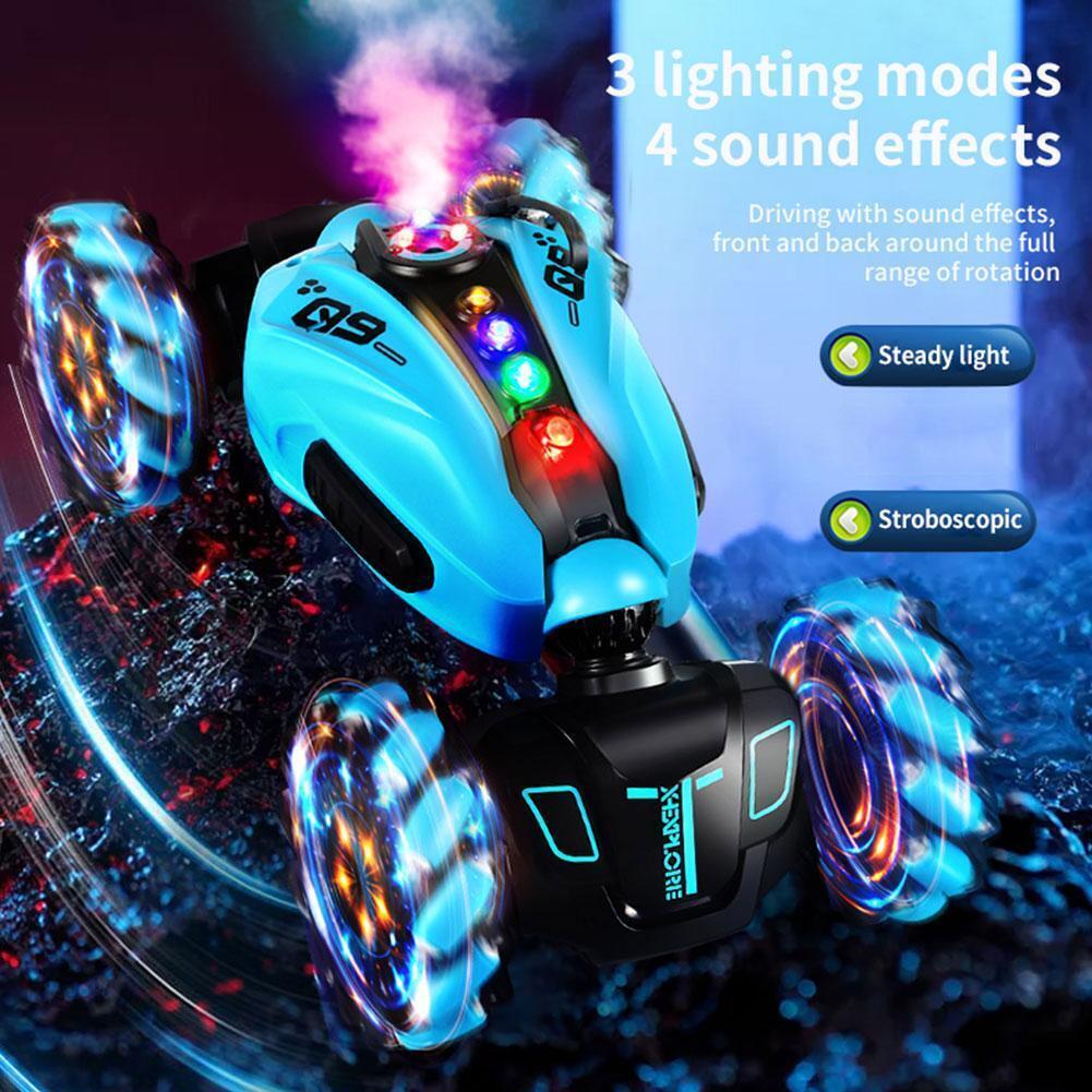 RC Hand Gesture Remote Control 4WD Mist Twister Stunt Car (Blue)