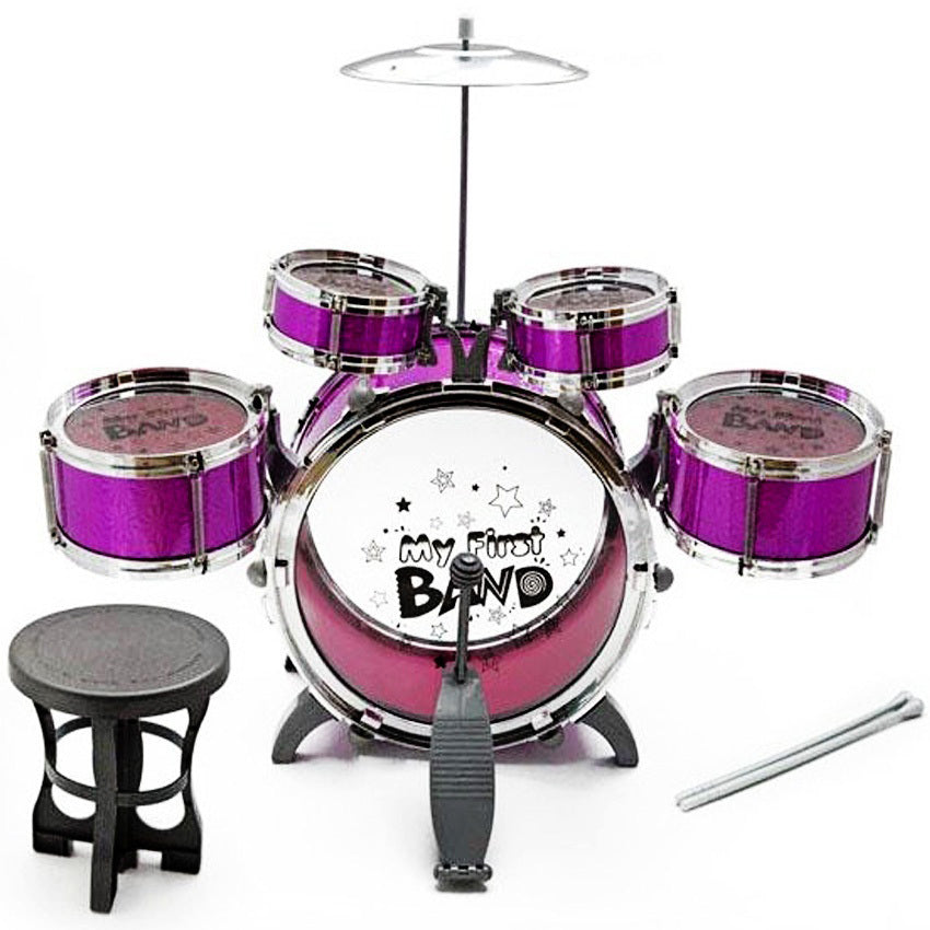 6PCS Kids Jazz Drum Musical Educational Instrument Toy Set (Purple)