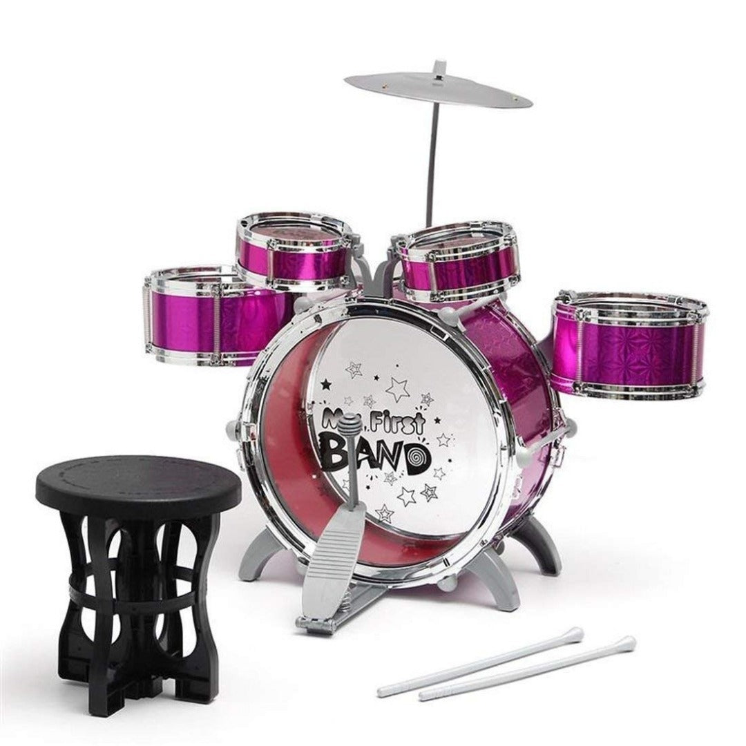 6PCS Kids Jazz Drum Musical Educational Instrument Toy Set (Purple)