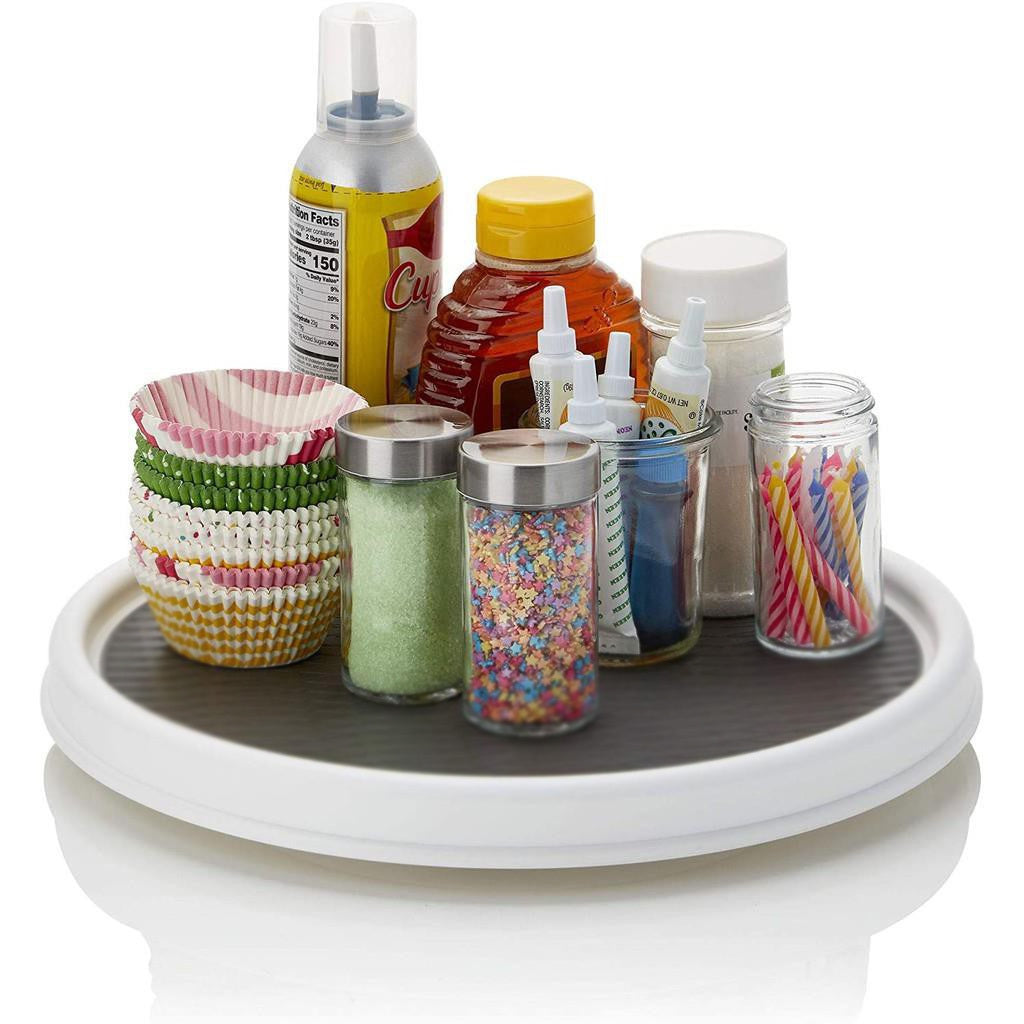 Rotating Spice Rack Lazy Suzan Kitchen Countertop Shelf Storage Organiser