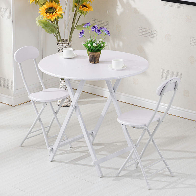 2 x Grace Steel and Wood Folding Chair (White)