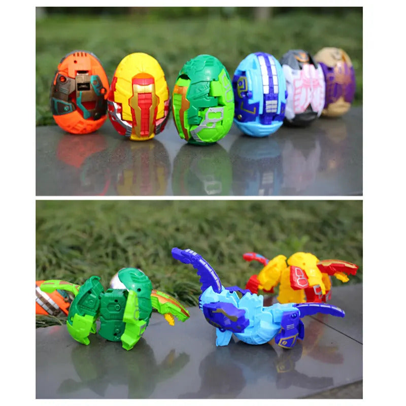 12-piece Dinosaur Transformer Collection Robot Transforming Toy Set