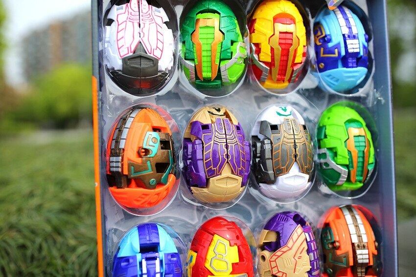 12-piece Dinosaur Transformer Collection Robot Transforming Toy Set