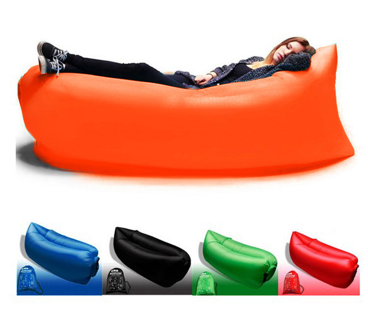Inflatable Air Sofa Lounger Lazy Couch in Portable Bag (ORANGE)