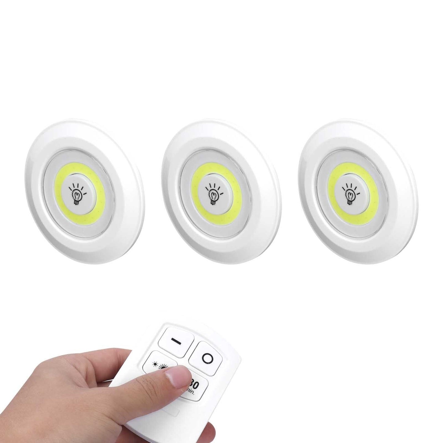 3 PC Set One Click Lights Remote & Touch Control Night Light Lamp