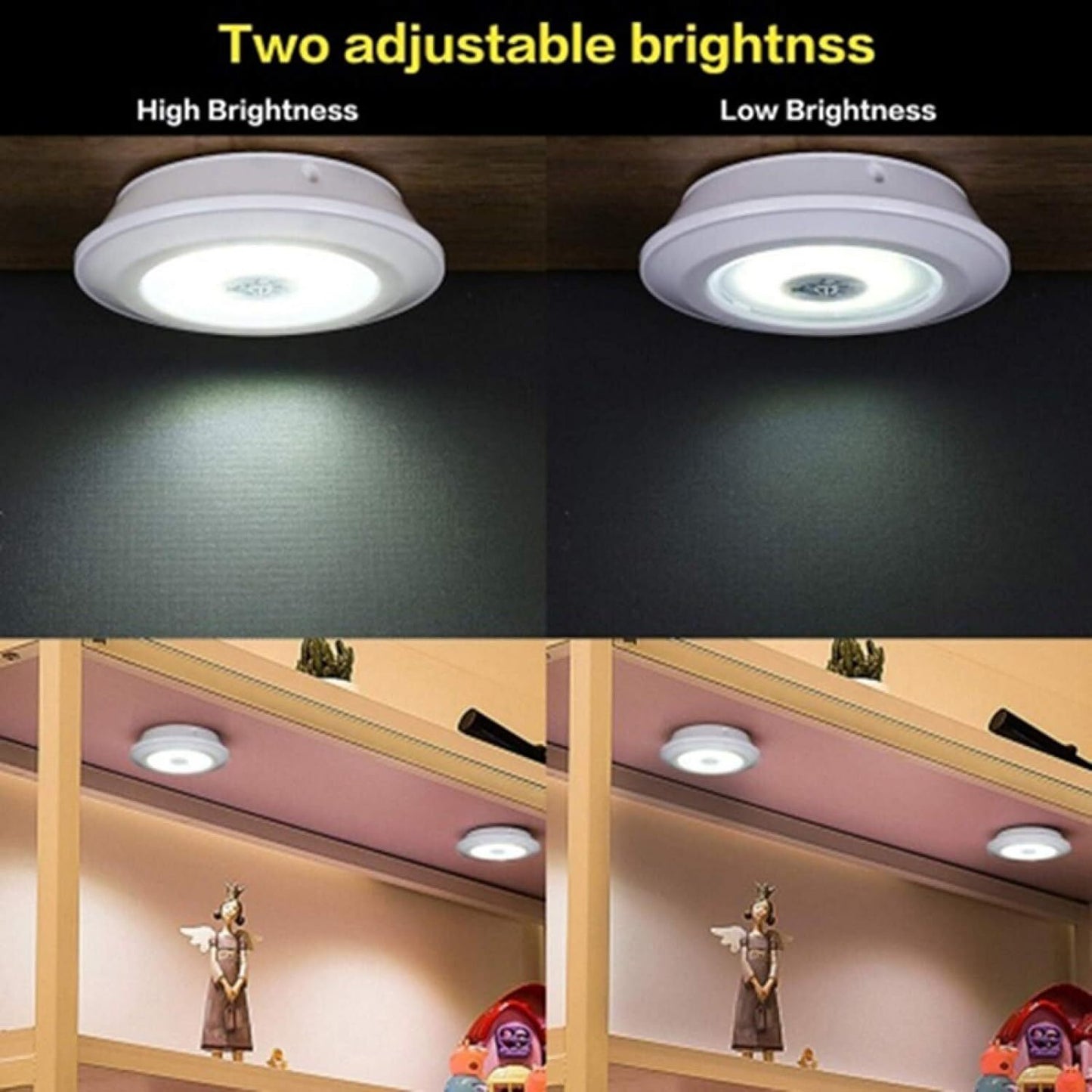 3 PC Set One Click Lights Remote & Touch Control Night Light Lamp