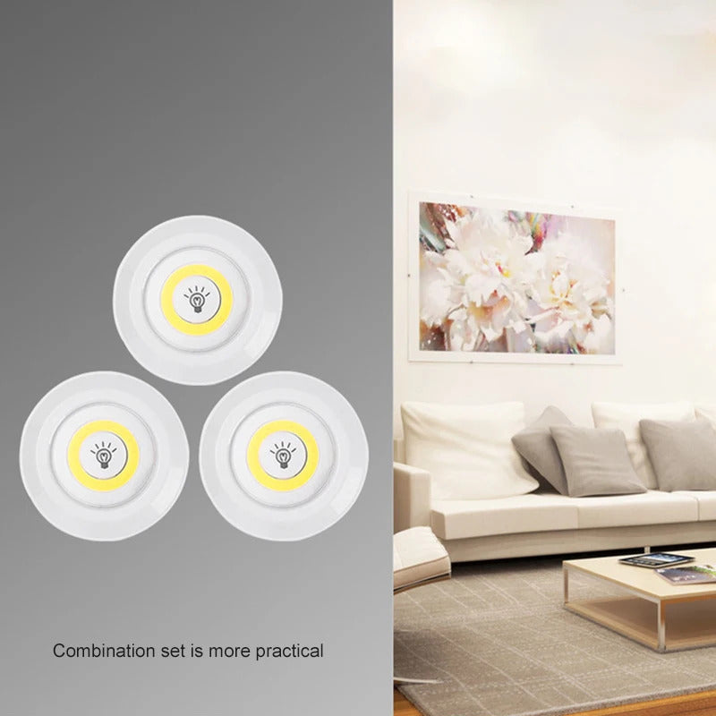 3 PC Set One Click Lights Remote & Touch Control Night Light Lamp