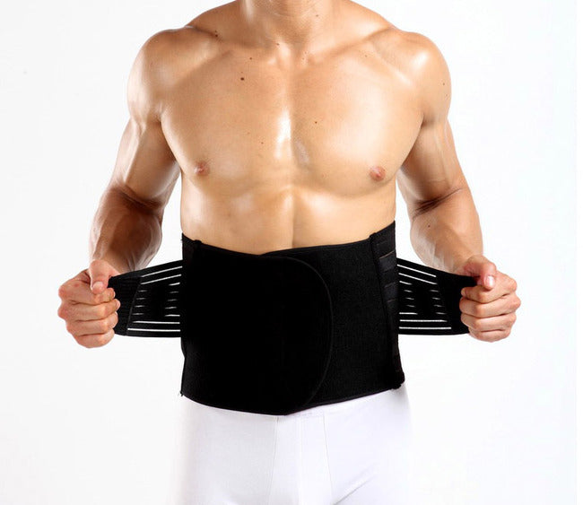 2 x Bio Waist Lower Back Support Magnetic Brace Pain Relief (BLACK)