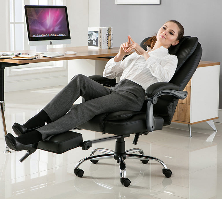 Apex Deluxe Executive Reclining Office Chair with Foot Rest