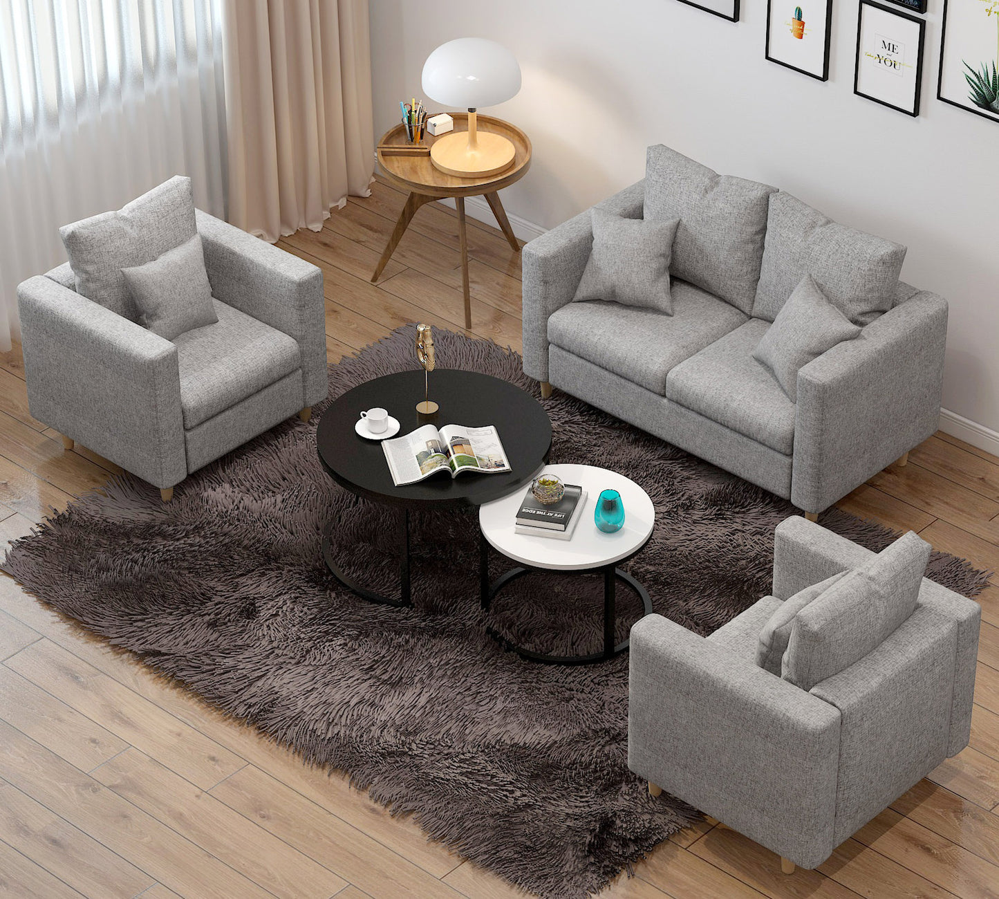 Paradise Sofa Lounge Single Seater Couch (Grey)