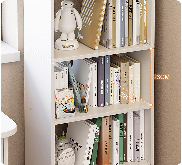 Essentia 4-Tier Storage Shelf Bookcase Shelving Unit Organizer (White)