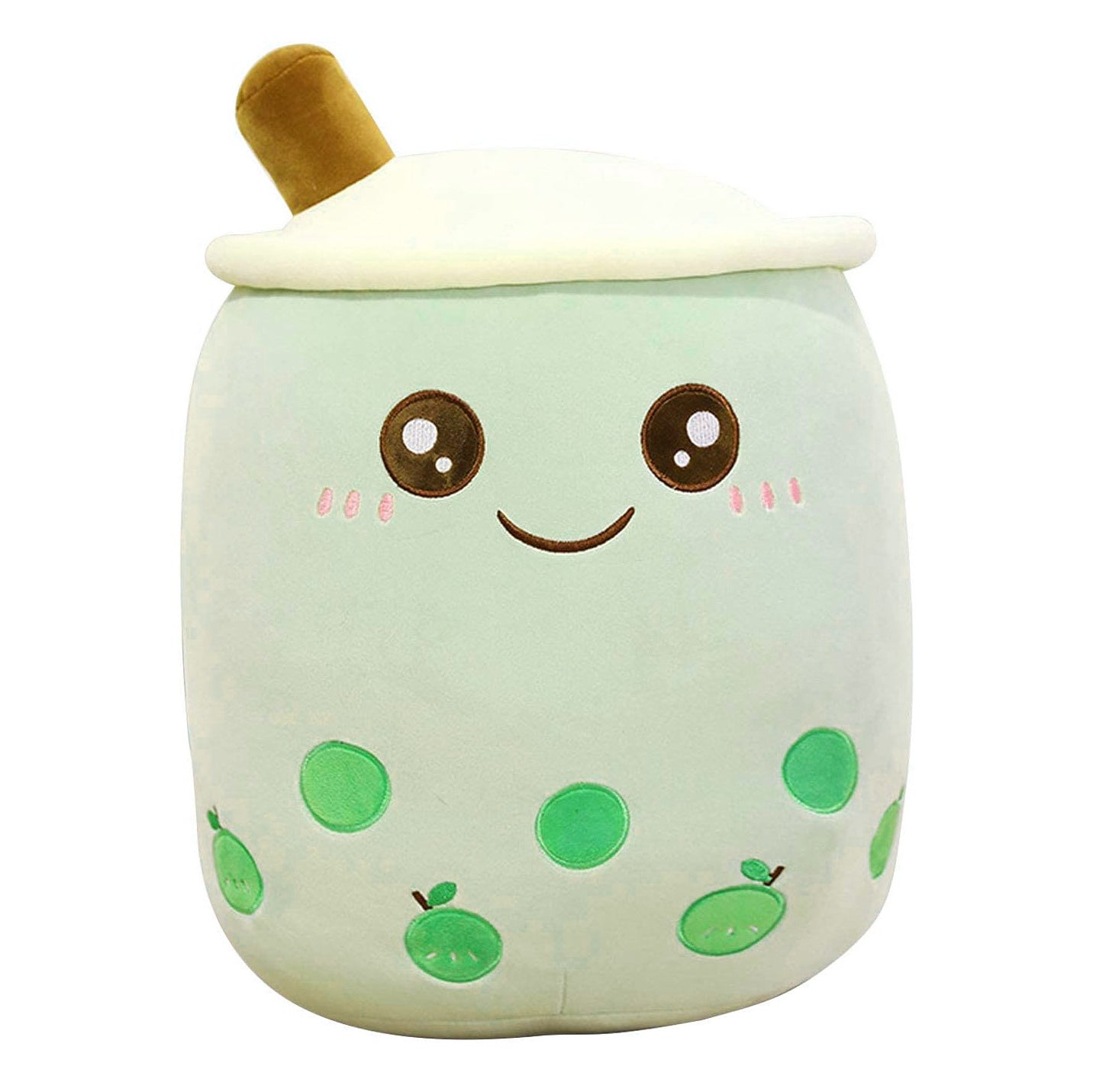 Bubble Tea Plush Toy Boba Cuddly Doll Pillow Cushion - 35cm, Green