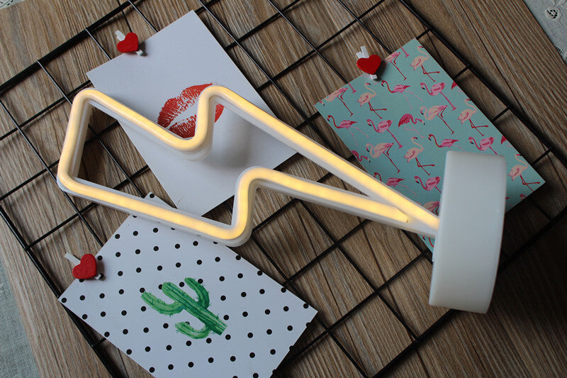 Lightening Bolt Neon LED Night Light Lamp