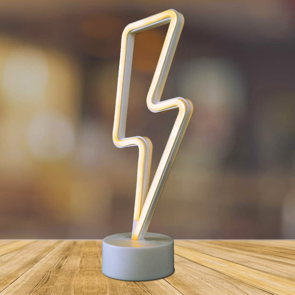 Lightening Bolt Neon LED Night Light Lamp