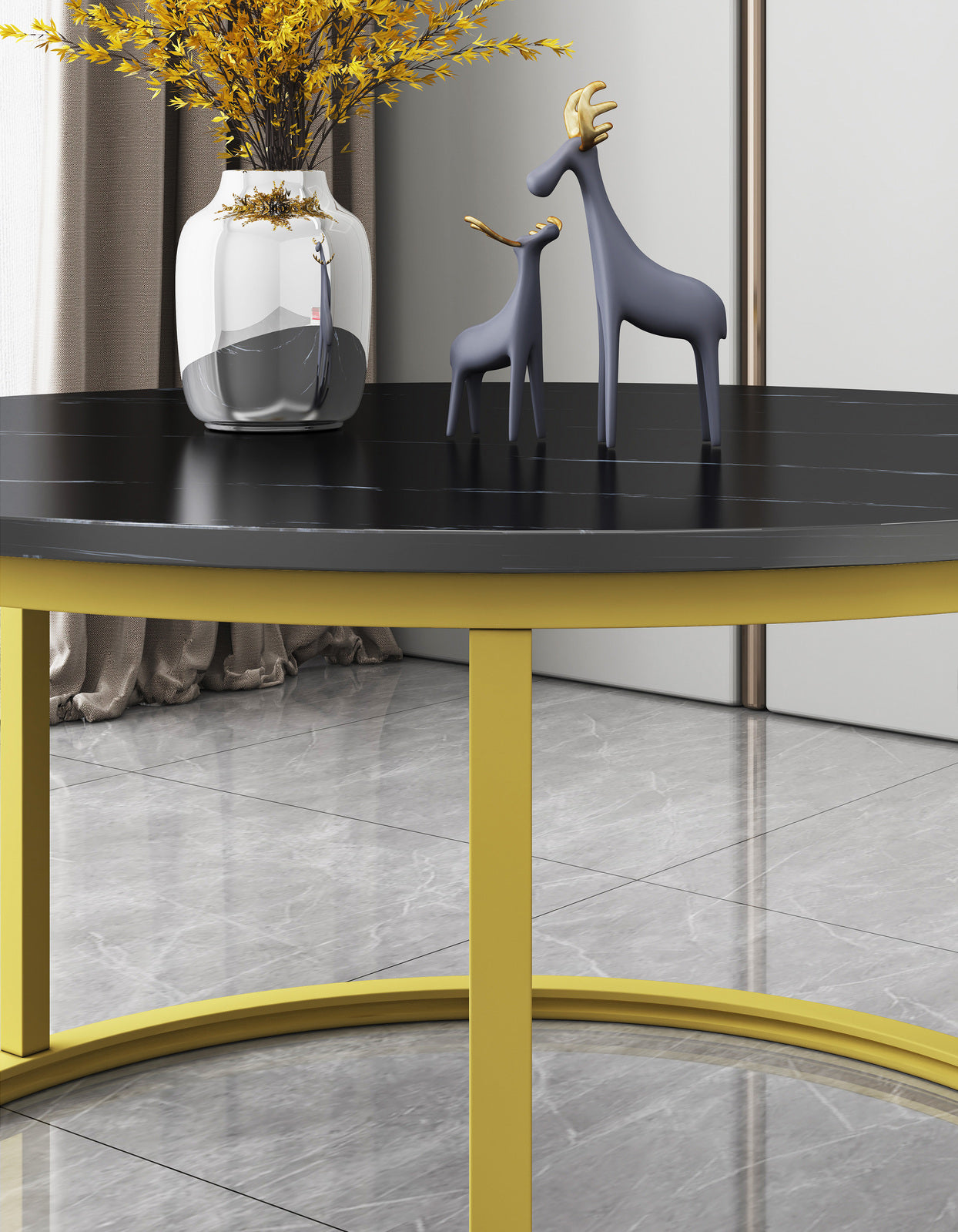 Synergy 2 In 1 Lush Marble Look Designer Coffee Table