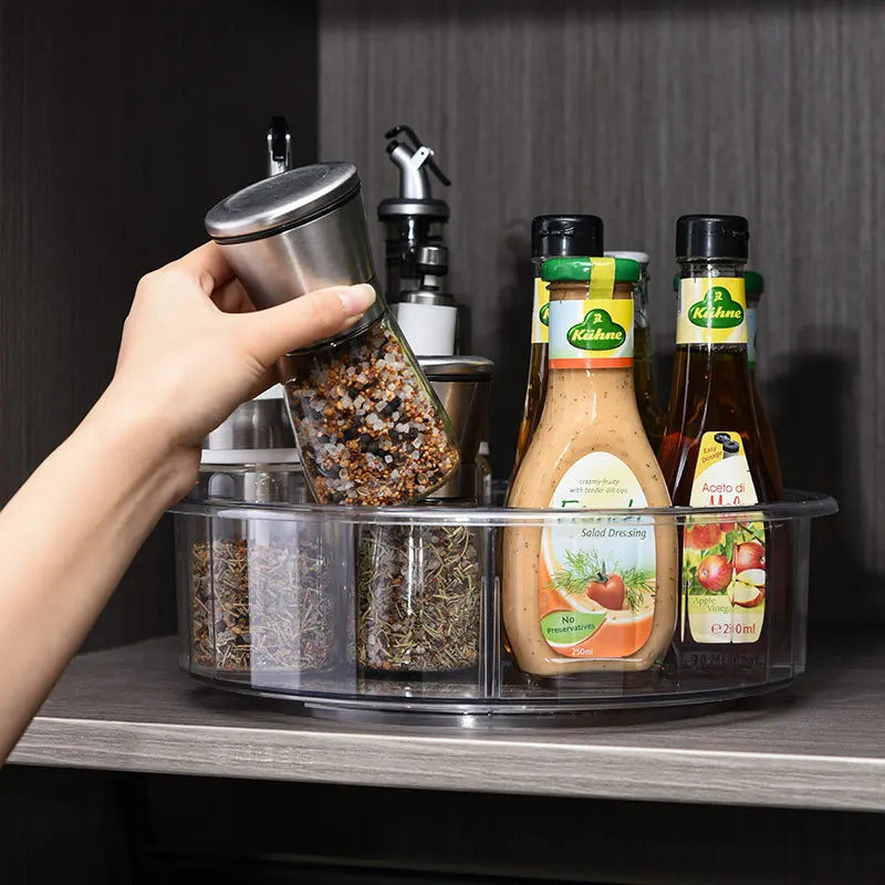 360 Degree Rotating Lazy Susan Turntable Kitchen Countertop Shelf Storage Tray Organiser Rack