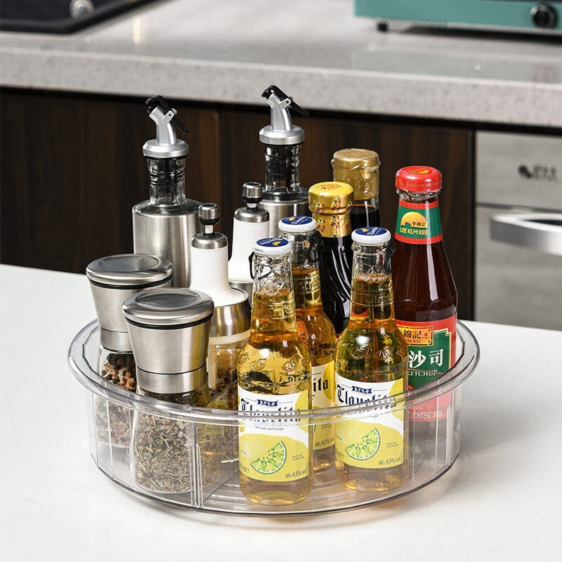 360 Degree Rotating Lazy Susan Turntable Kitchen Countertop Shelf Storage Tray Organiser Rack