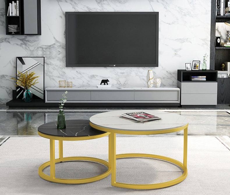 Synergy 2 In 1 Lush Marble Look Designer Coffee Table