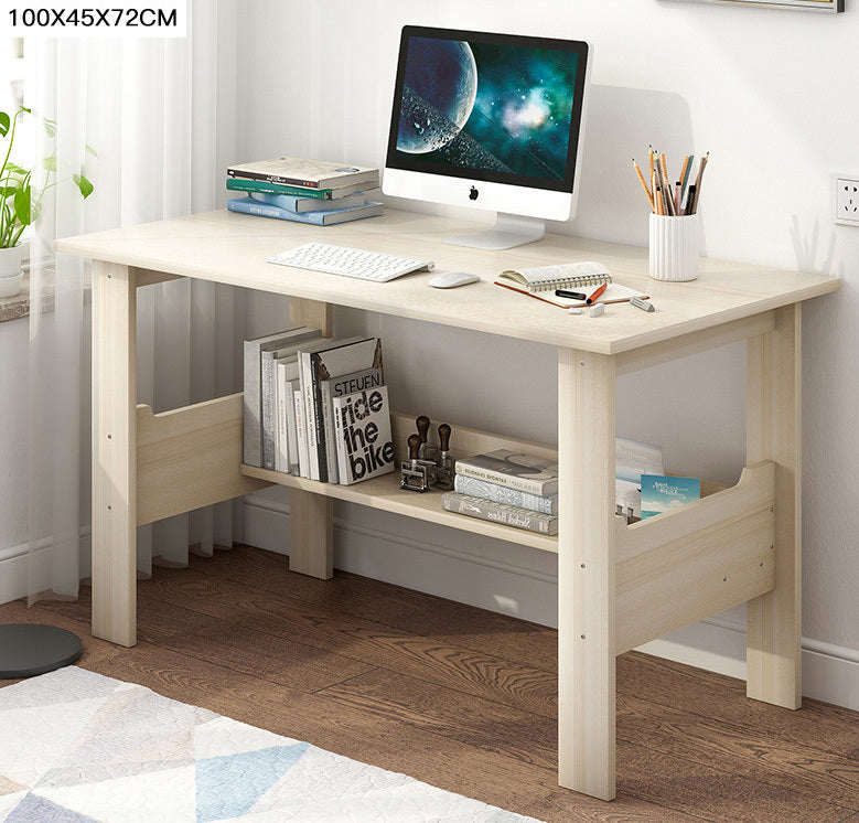 Stardom Computer Desk with Shelf (White Oak)