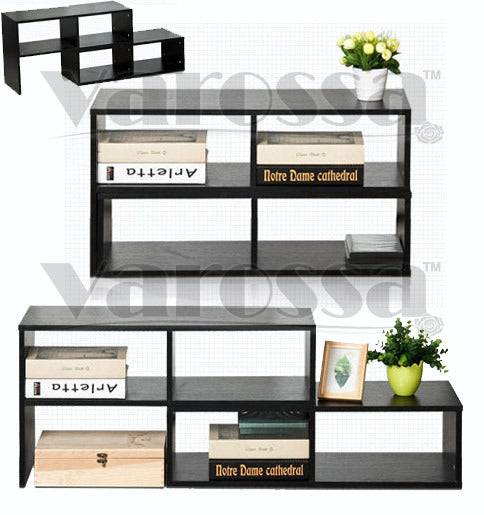 Varossa 2 In 1 Multifunctional Adjustable TV Cabinet Display Shelf (BLACK WALNUT)
