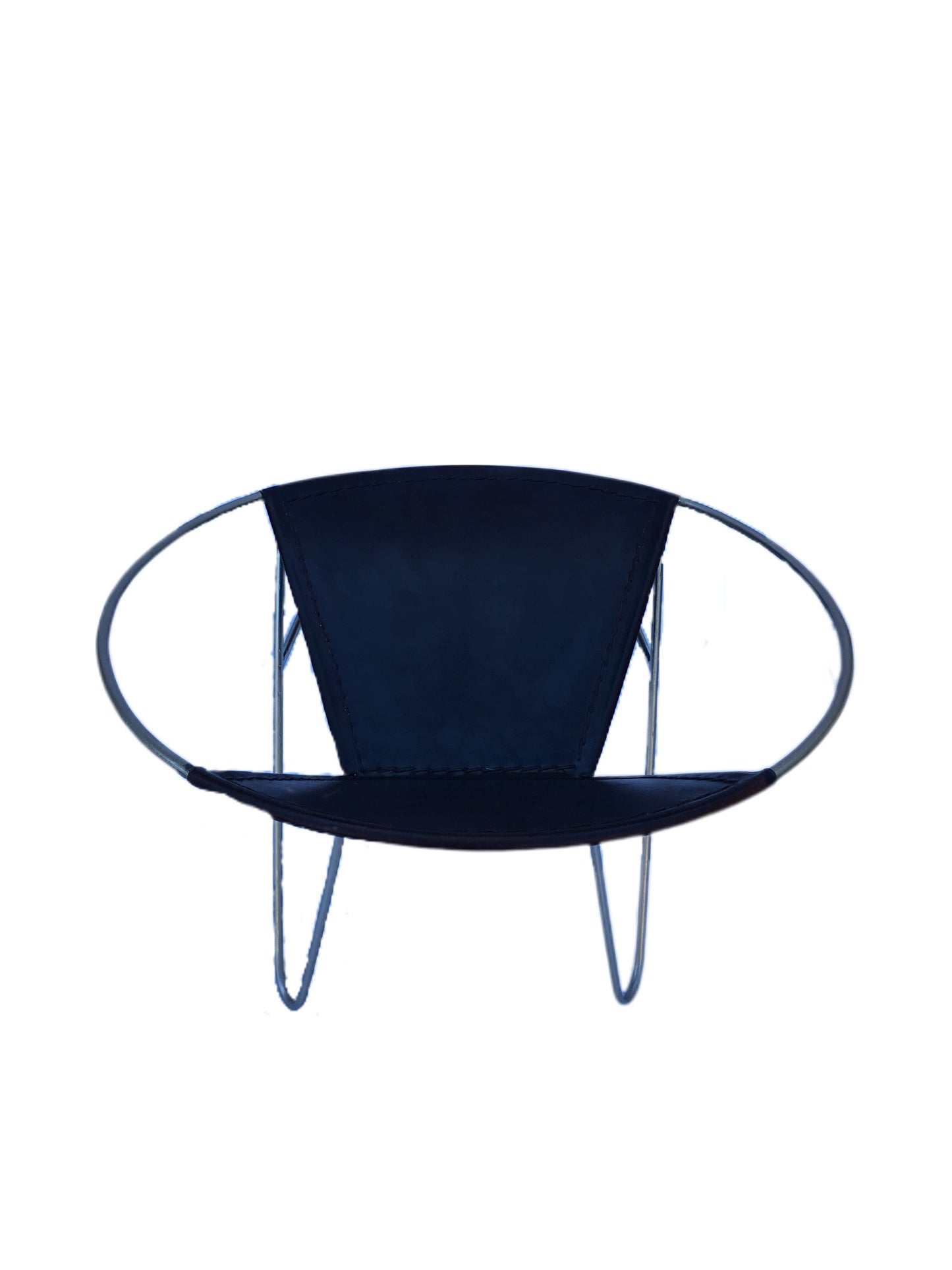 Cafe Arm Chair Genuine Hide Single Welded Frame