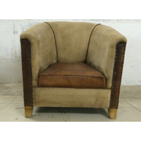 LEATHER CANVAS SOFA