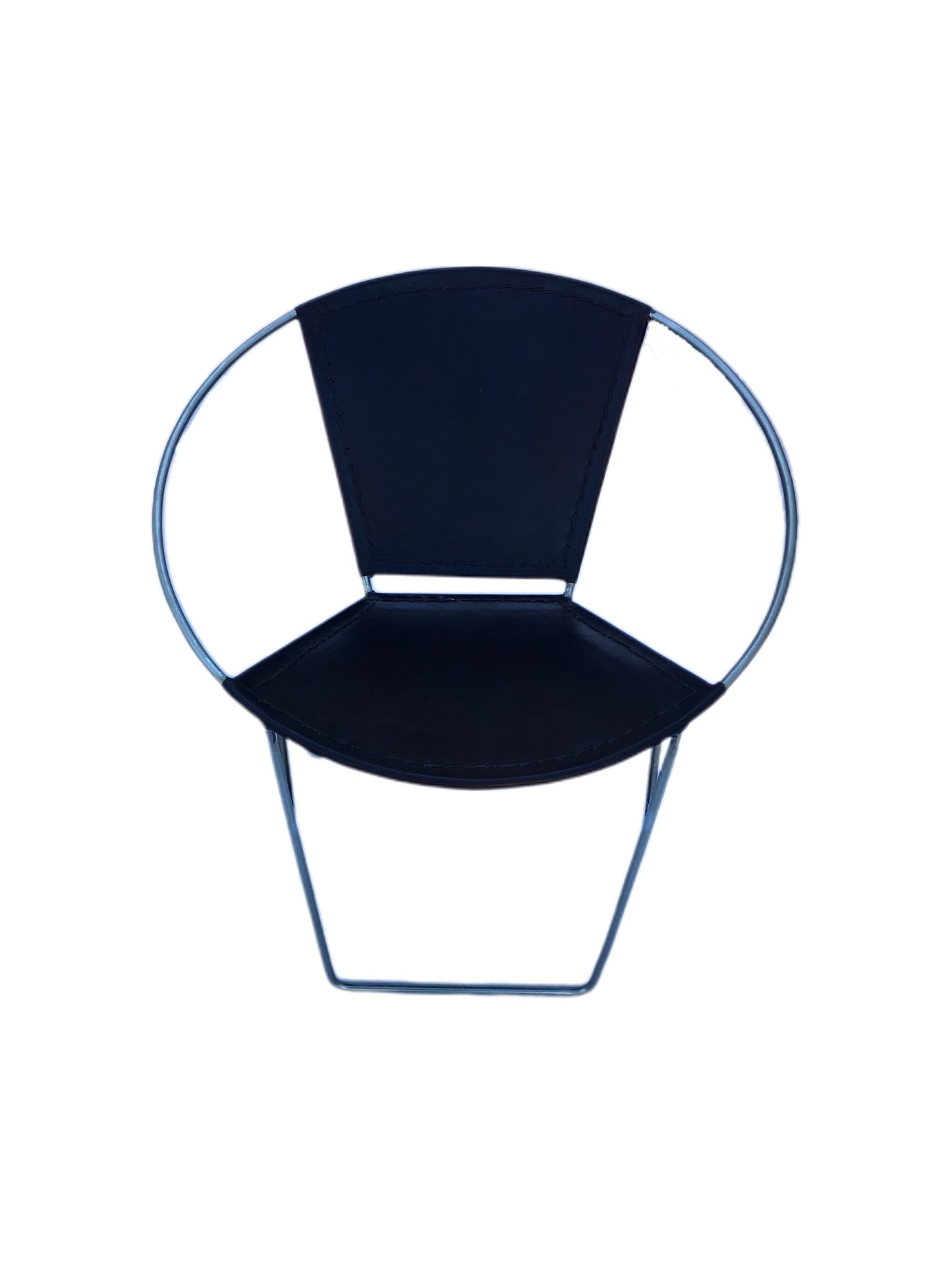 Cafe Arm Chair Genuine Hide Single Welded Frame