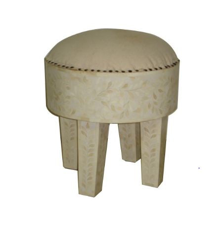 Canvas Bone Inlay Stool