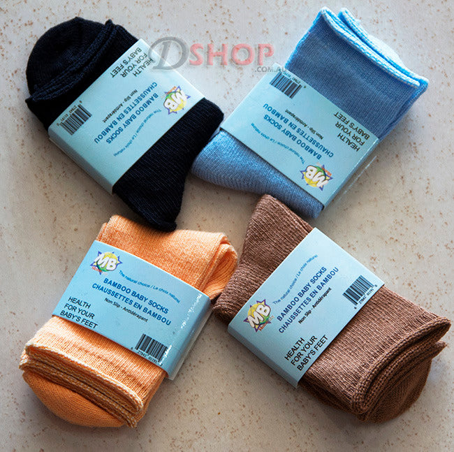 1x Pair Bamboo Socks for Baby/Toddler (Orange)