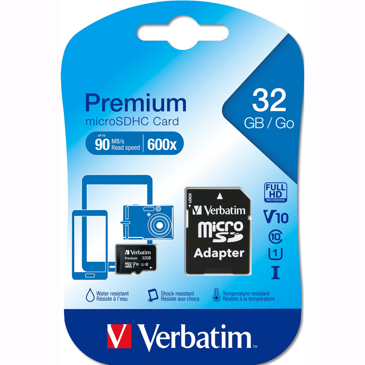 Verbatim Micro SDHC 32GB Card (Class 10) w/ Adaptor