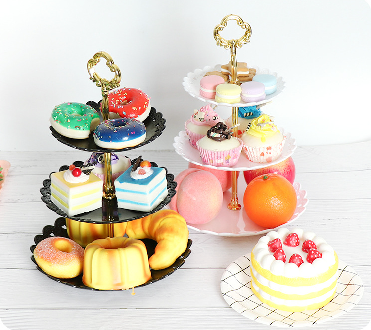 3-Tier Cake Stand Snack Fruit Plate Decorative Food Tray