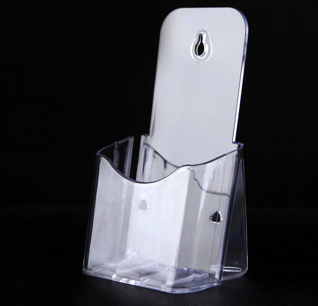 Clear Acrylic A6 Document Display Remote Control Holder Organiser