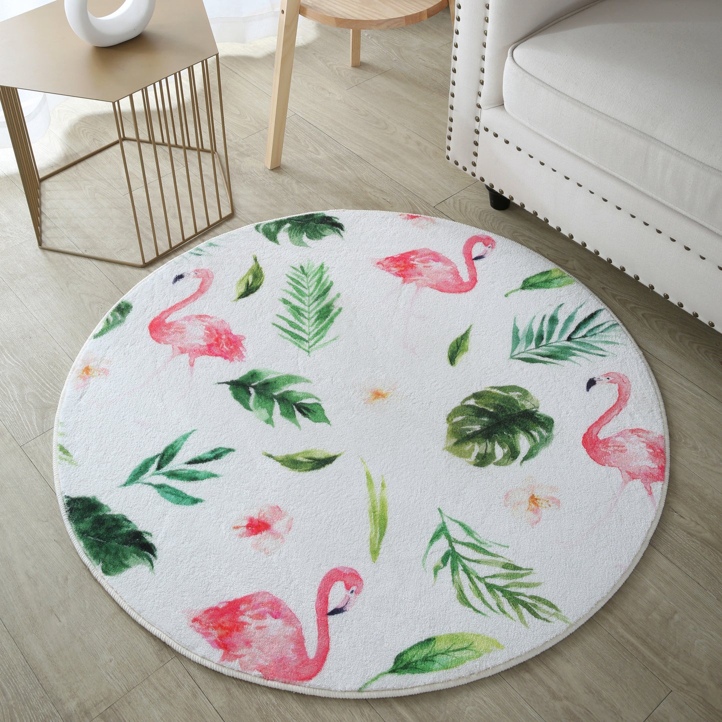 Deluxe Infinity Round Tropical Rug