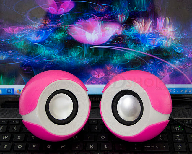 Big Eye USB Computer Speakers (PINK)
