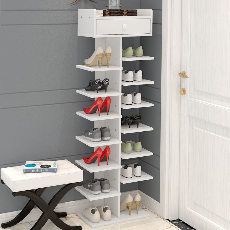 8 Tier Shoe Rack Storage Organizer (White)