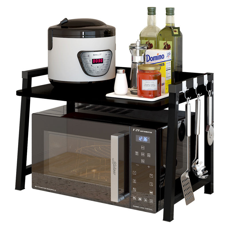 Multipurpose Storage Shelf Kitchen Microwave Stand Cabinet (Black Walnut)