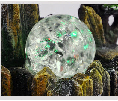 Calming Fountain Water Feature Ornament with Fish Tank