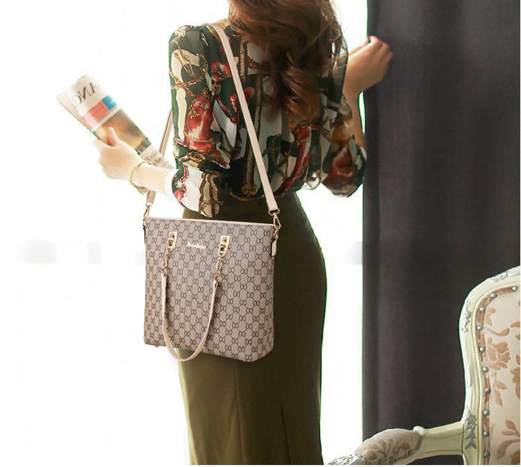 6 Pieces Designer Handbag Set Tote Shoulder Bag Clutch Purse Coin Wallet