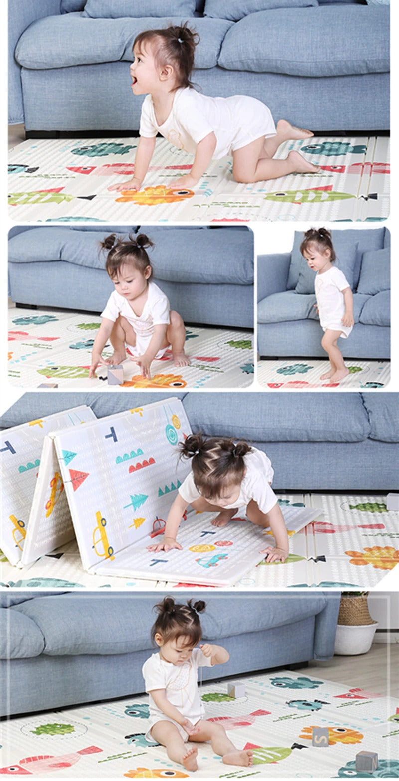 2m Double Sided Large Extra Thick Baby Kids Waterproof Folding Play Mat