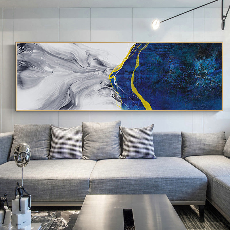 Abstract Wall Art Framed Long Canvas Painting - 100cm x 30cm