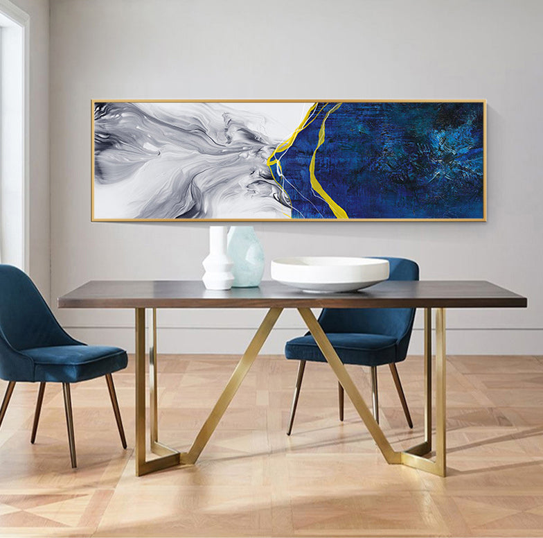 Abstract Wall Art Framed Long Canvas Painting - 100cm x 30cm