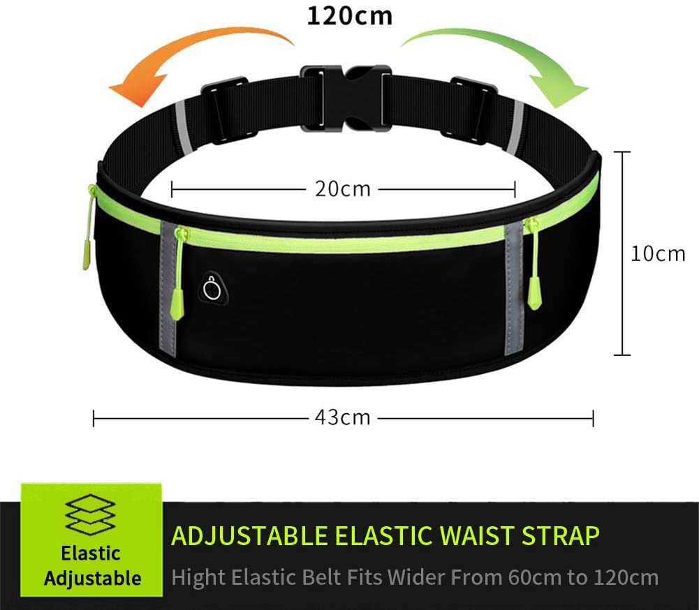 Fitness Outdoor Sports Belt Bag Running Waist Zip Pouch (Purple)
